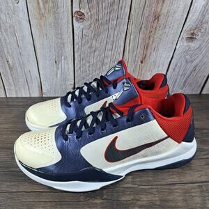 2010 Nike Zoom "Kobe V 5 USA Olympic" 386429-103 Red White Blue Men's Size 7.5